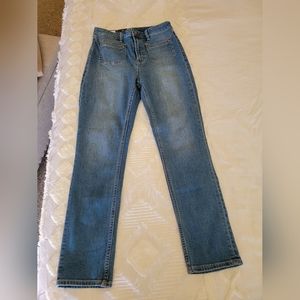 Gap Vintage Patch Pocket Sky High Slim Straight-Leg Jeans 30